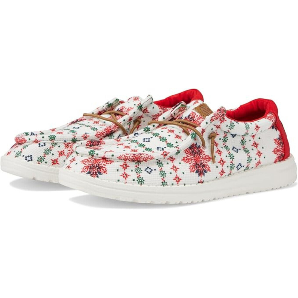 Hey Dude Wally Ugly Sweater Kids US 2 White Multi Slip On Casual Shoes ZOGG2586